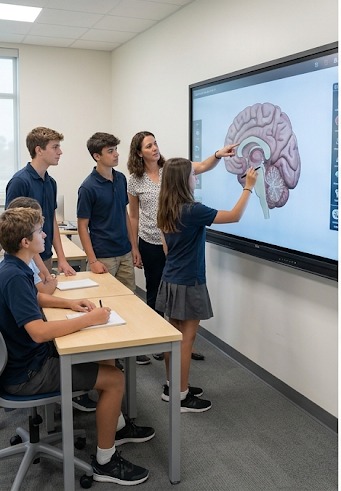 Smart classroom session at Shanti Govind High School